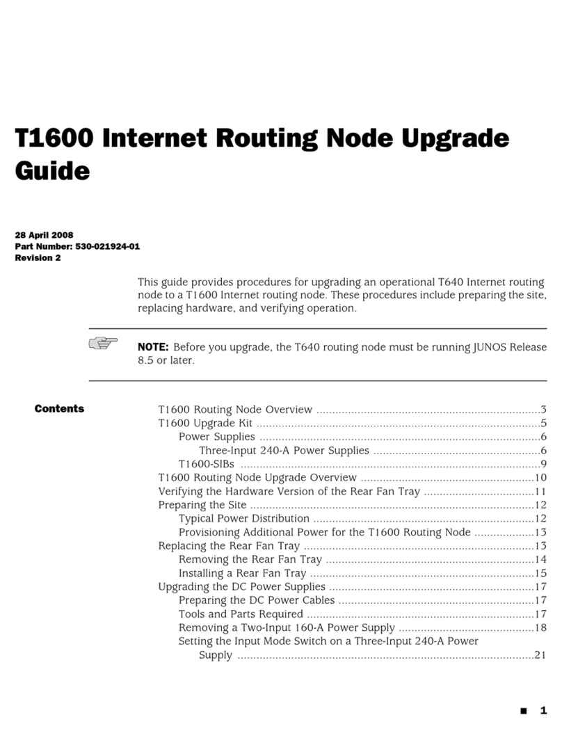 Juniper T1600 Manuel d'installation et d'exploitation