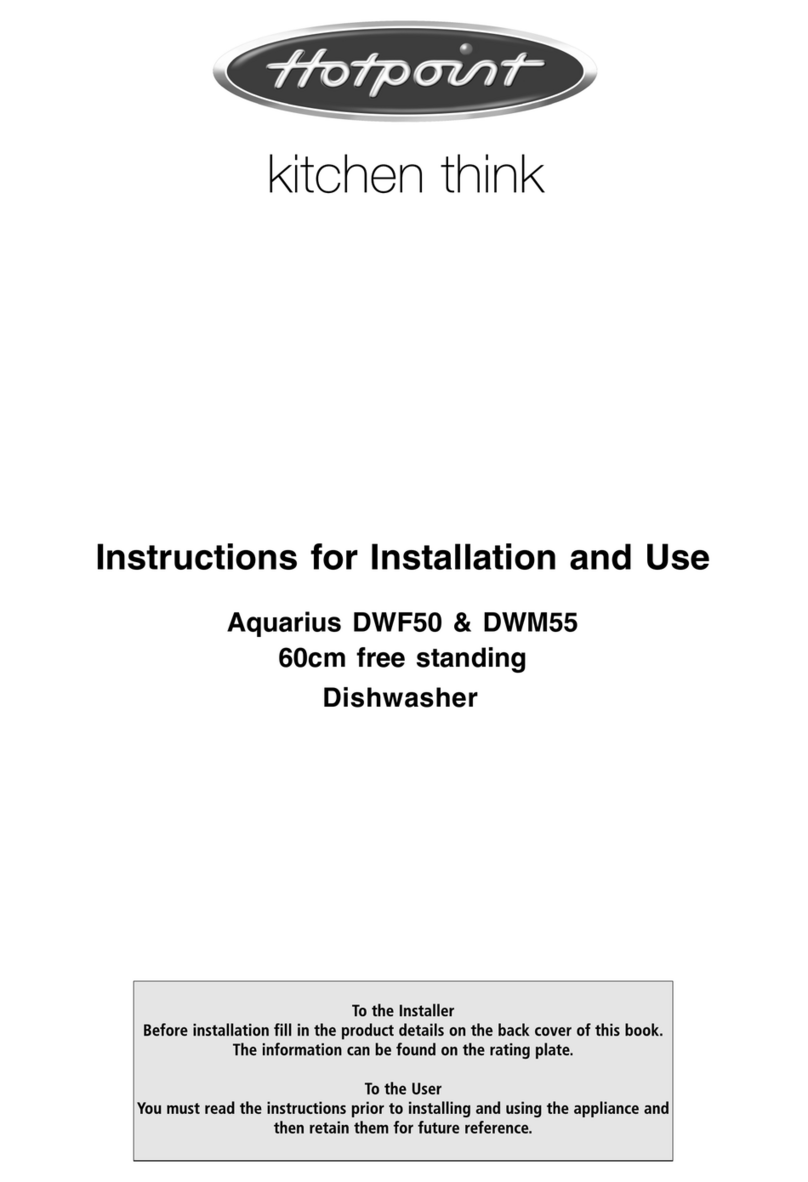 Hotpoint Aquarius DWF50 Manuel utilisateur Hotpoint Aquarius DWF50 Manuel utilisateur