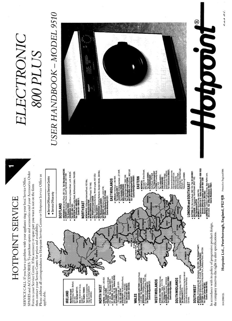 Hotpoint 9510 Mode d’emploi