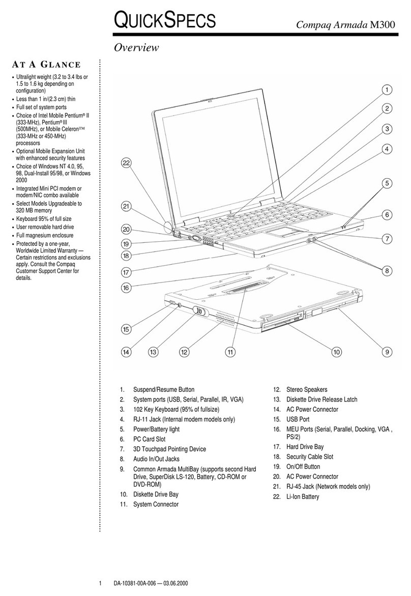 Compaq Armada M300 Series Instructions d'utilisation