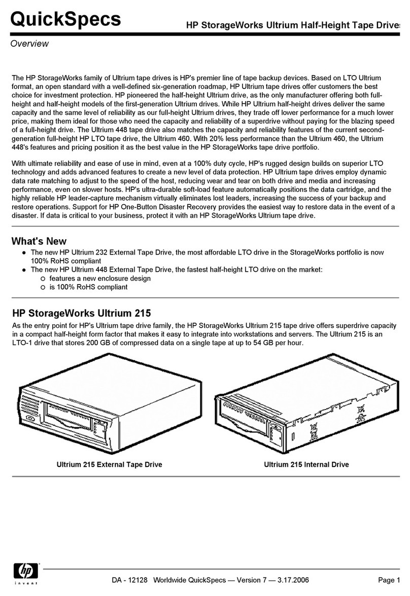 HP Ultrium 215 Instructions d'utilisation