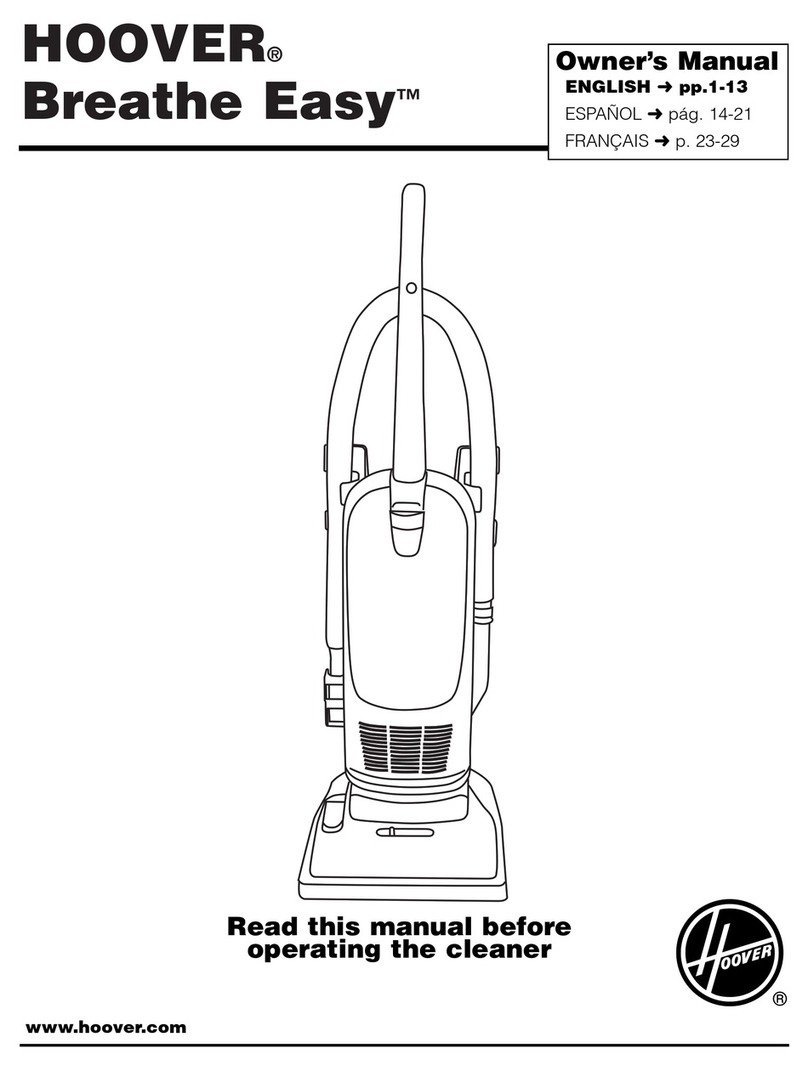 Hoover cleaner Manuel utilisateur