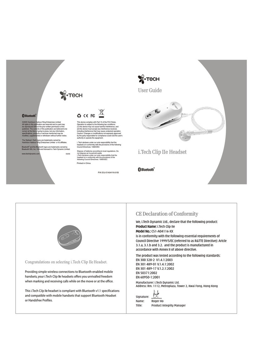 i. Tech Dynamic Clip IIe Manuel utilisateur