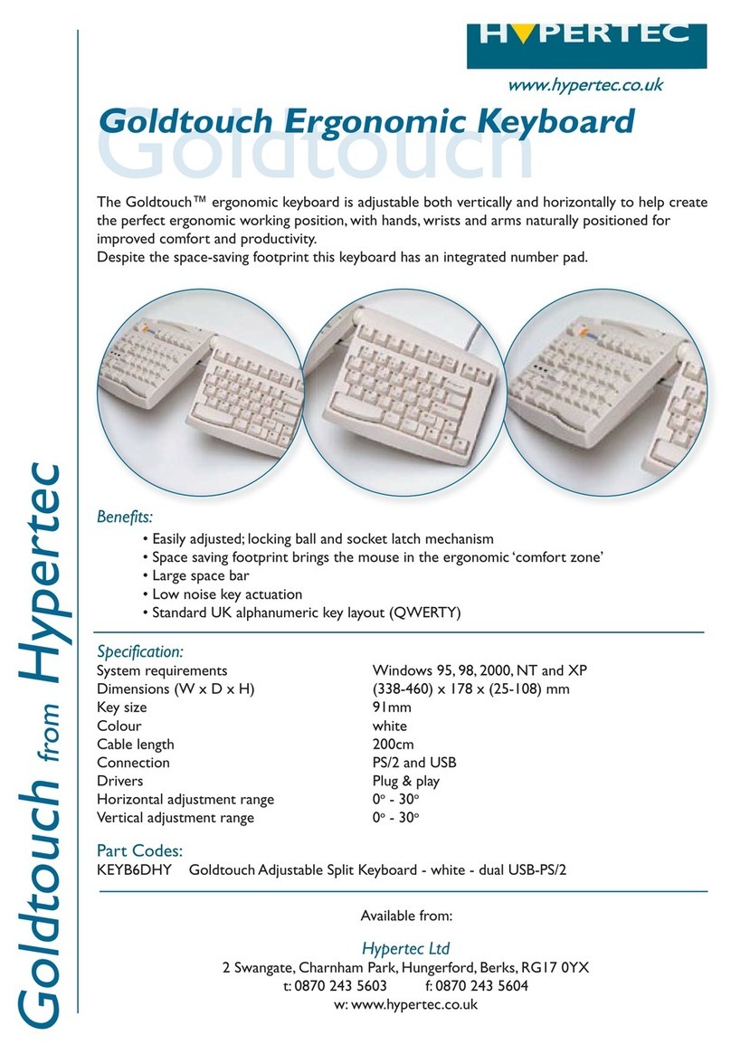 Hypertec Goldtouch KEYB6DHY Manuel utilisateur