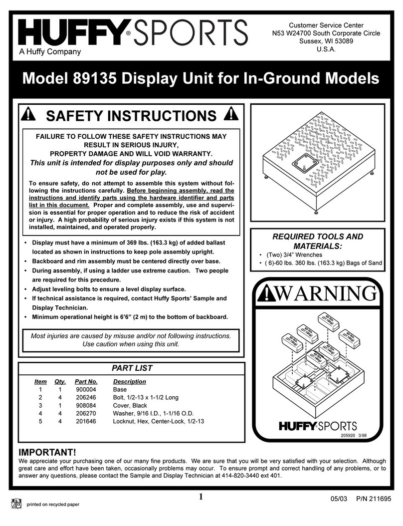 Huffy 89135 Manuel utilisateur