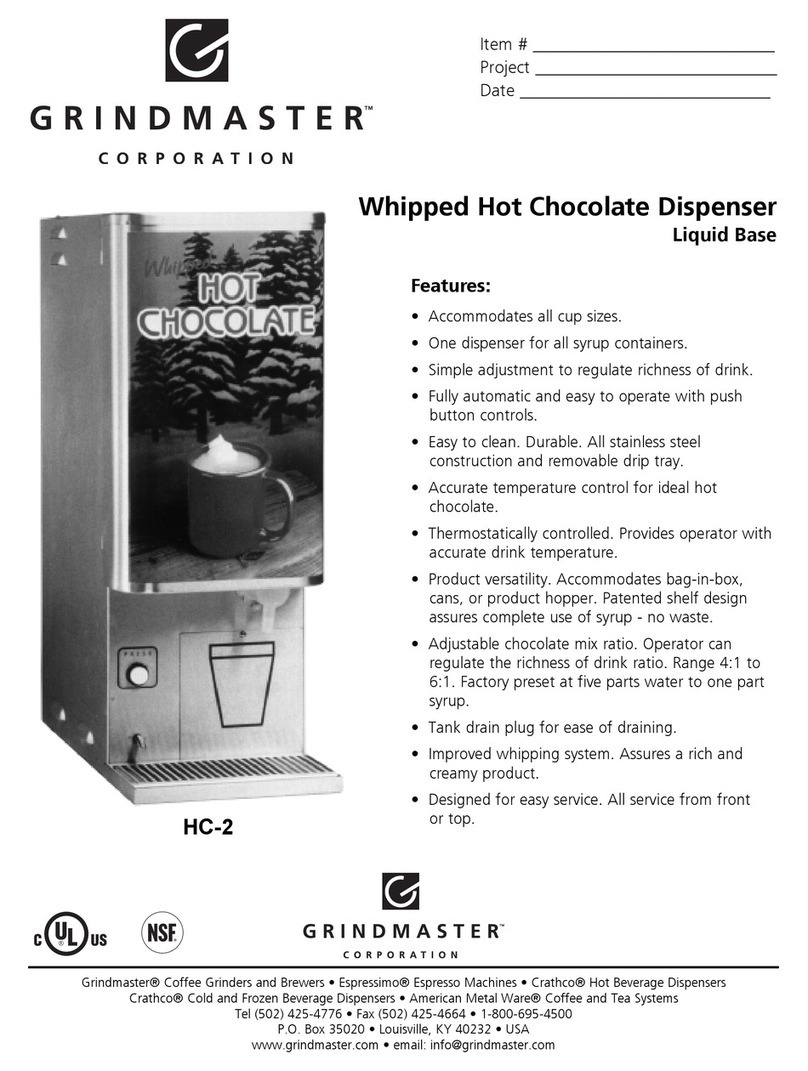 Grindmaster HC-2 Manuel utilisateur