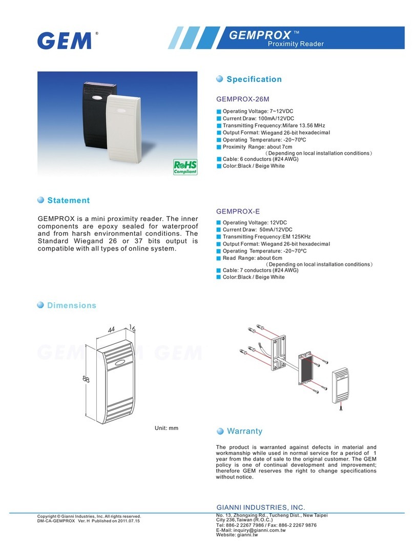 GEM Gemprox-26M Manuel utilisateur