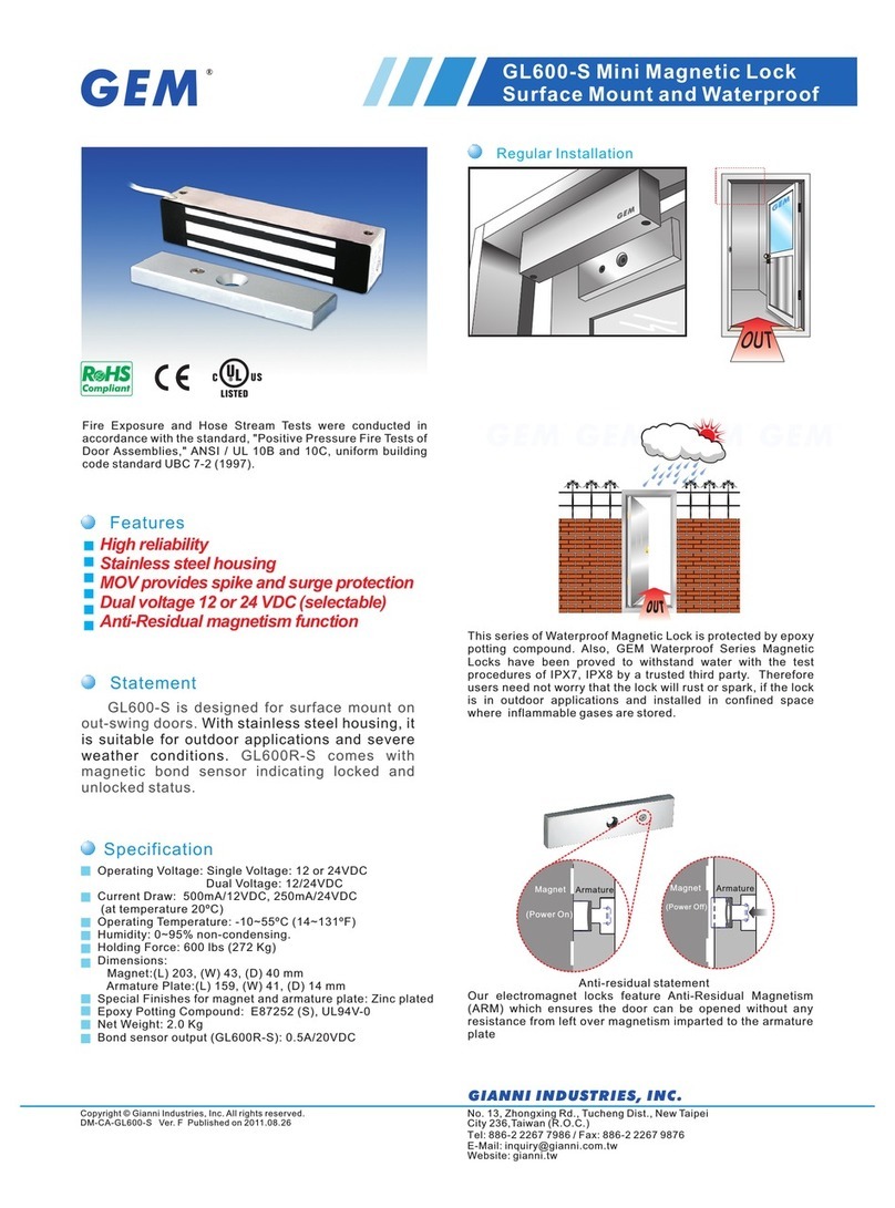 GEM GL600-S Manuel utilisateur