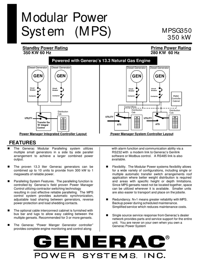 Generac Power Systems MPSG350 Manuel utilisateur
