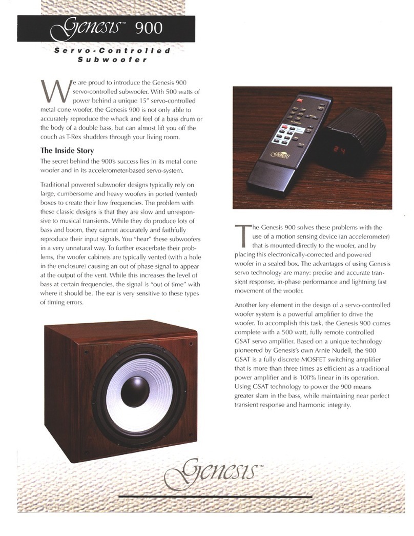 Genesis 900 Manuel utilisateur