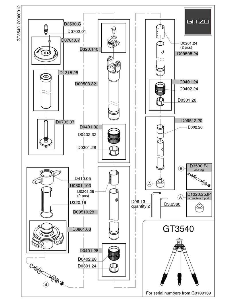 Gitzo GT3540 Manuel utilisateur