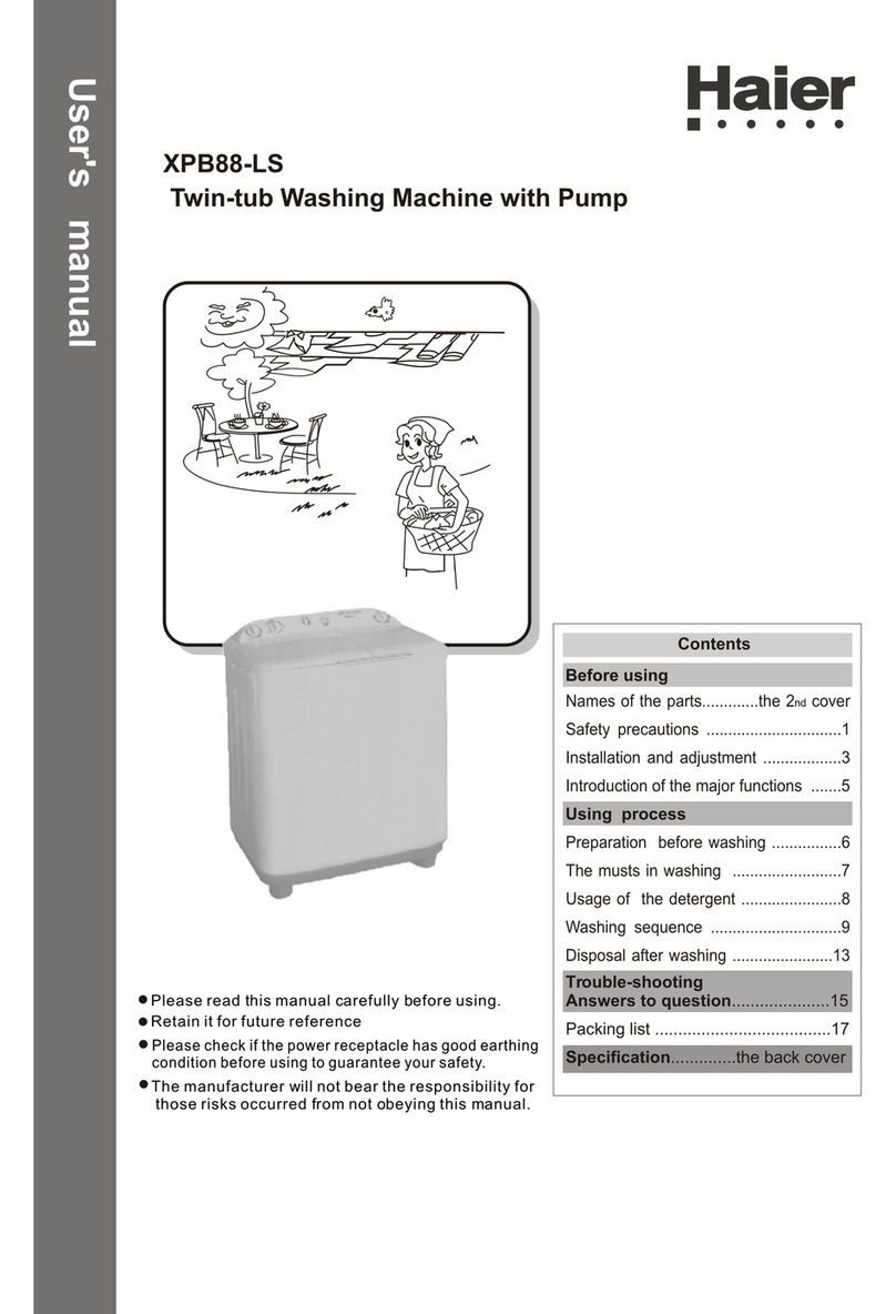 Haier XPB88-LS Manuel utilisateur Haier XPB88-LS Manuel utilisateur