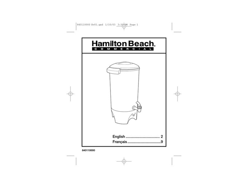 Hamilton Beach D50042 Manuel utilisateur
