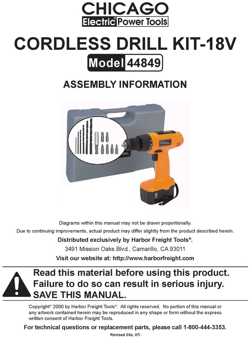 Chicago Electric Chicago 44849 Manuel du propriétaire