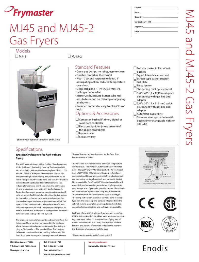 Frymaster MJ45 Manuel utilisateur