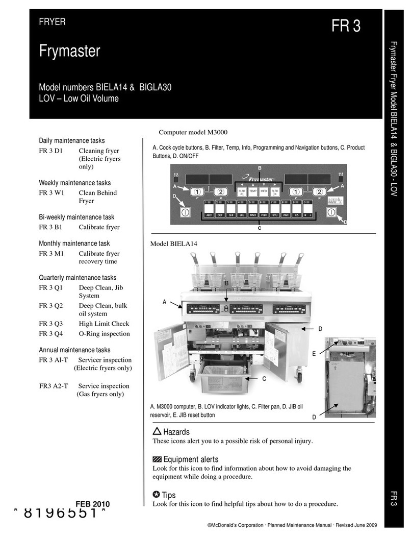 Frymaster FR 3 Manuel utilisateur
