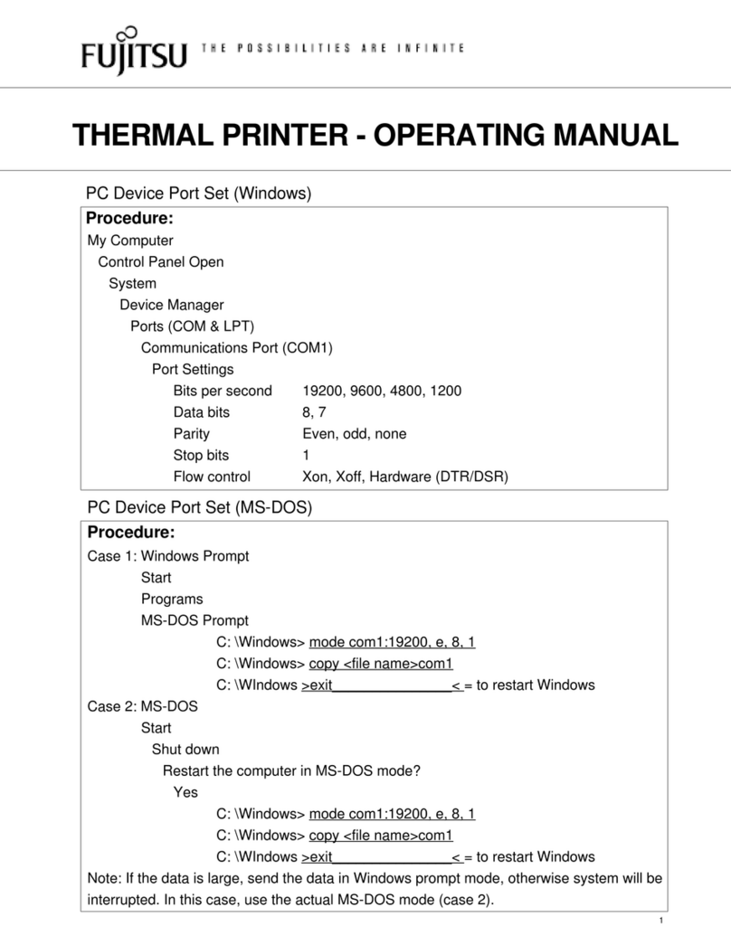 Fujitsu Printer Manuel utilisateur