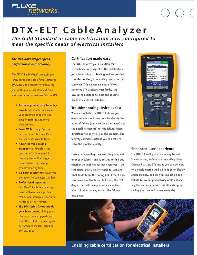 Fluke Cable Analyzer DTX-ELT Manuel utilisateur