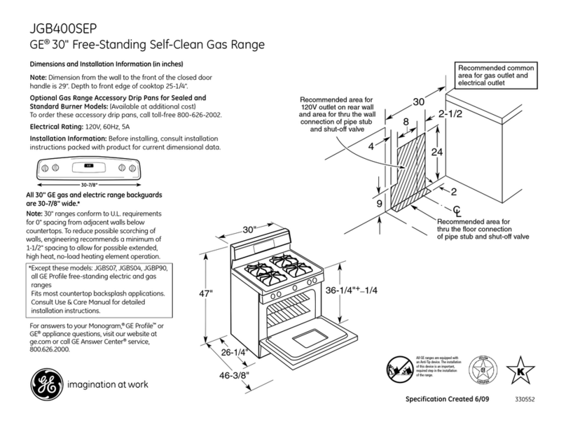 GE Profile JGB400SEP Manuel