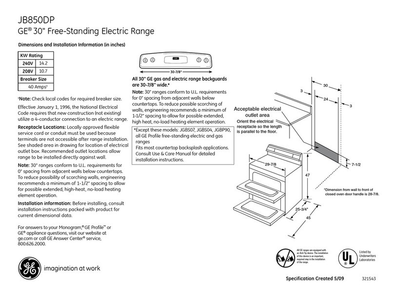 GE JB850DP Manuel