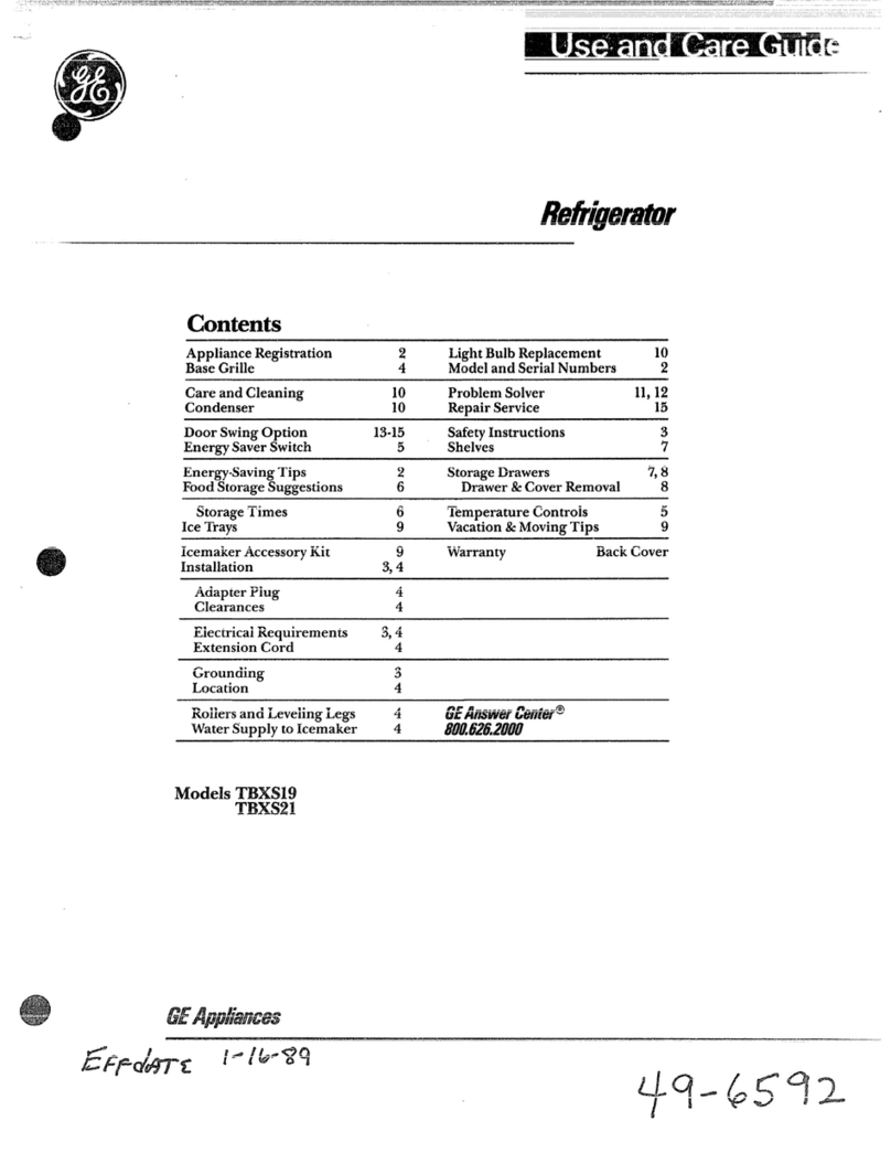 GE TBXS19 Manuel utilisateur