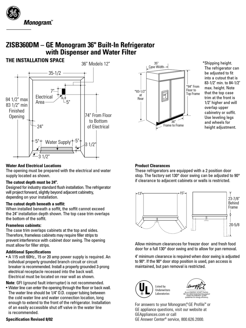 GE MONOGRAM ZISB360DM Manuel de service