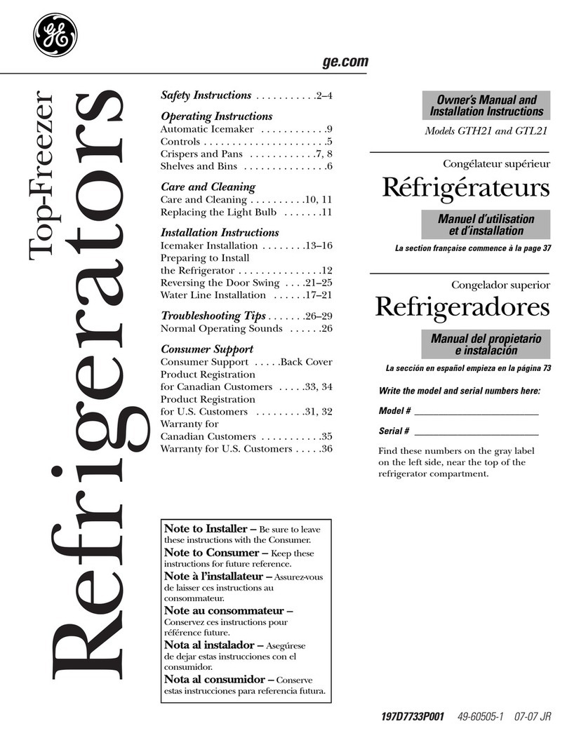 GE GTH21 Mode d'emploi GE GTH21 Mode d'emploi