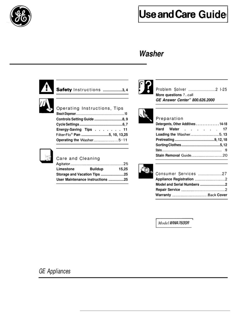 GE WWA7600R Manuel utilisateur