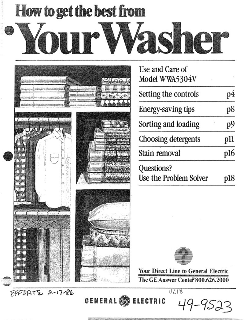 GE WWA5304V Instructions d'installation