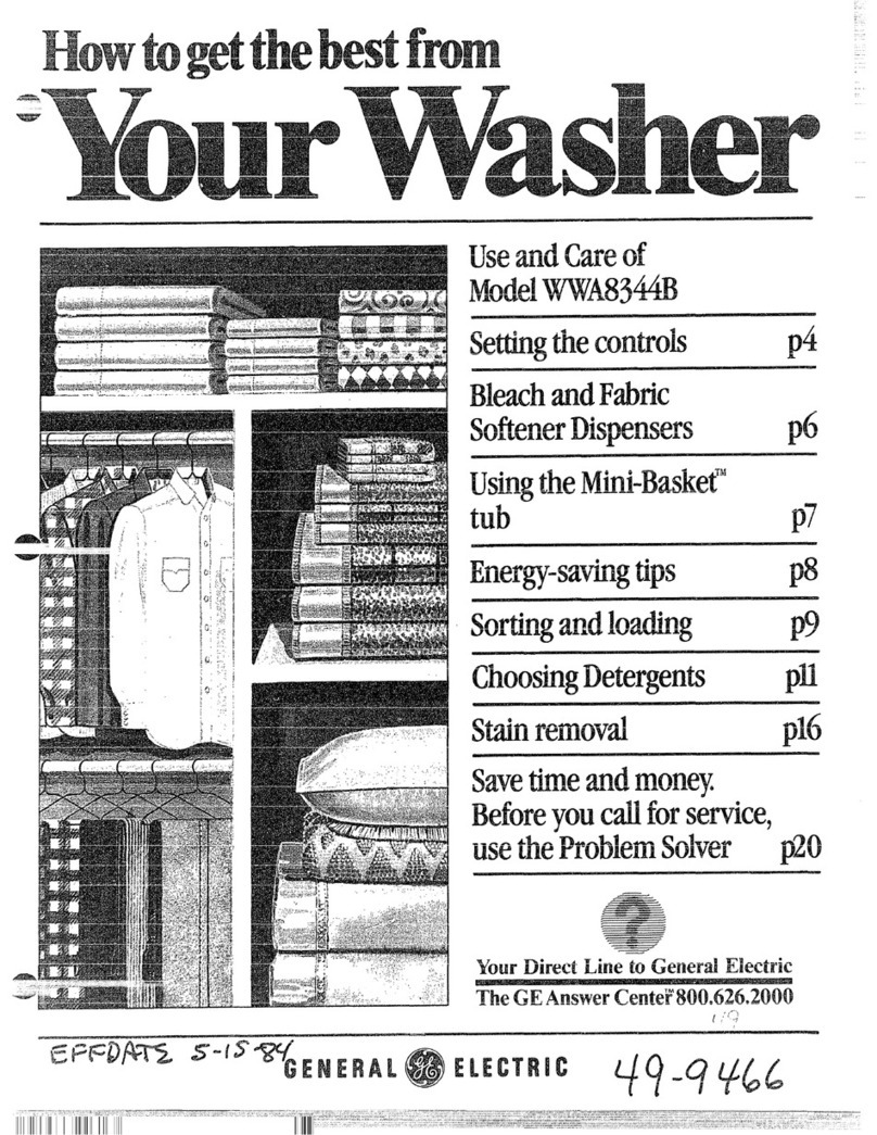 GE WWA8344B Instructions d'installation