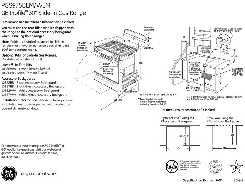 GE Profile PGS975BEM Instructions d'utilisation