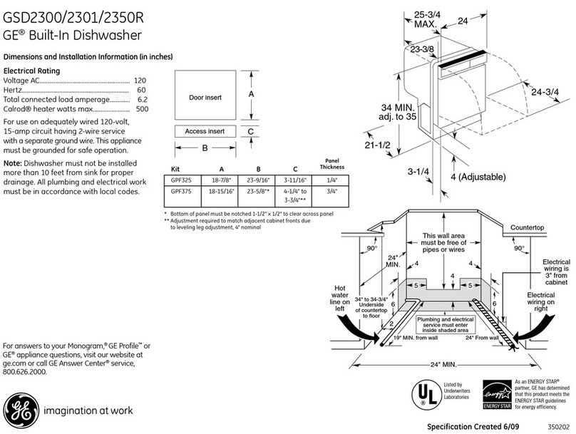 GE GSD2300 series Manuel utilisateur