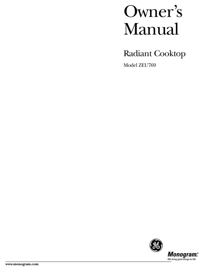 GE Monogram ZEU769 Manuel utilisateur