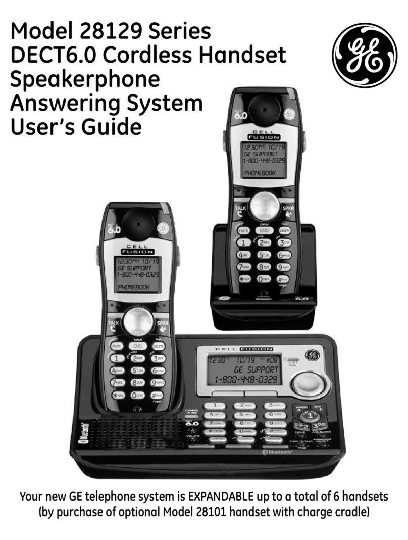 GE DECT 0005374 Manuel utilisateur