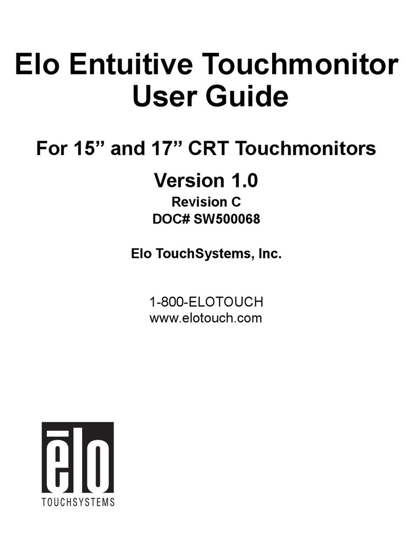 Elo TouchSystems CRT Touchmonitors Manuel utilisateur Elo TouchSystems CRT Touchmonitors Manuel utilisateur