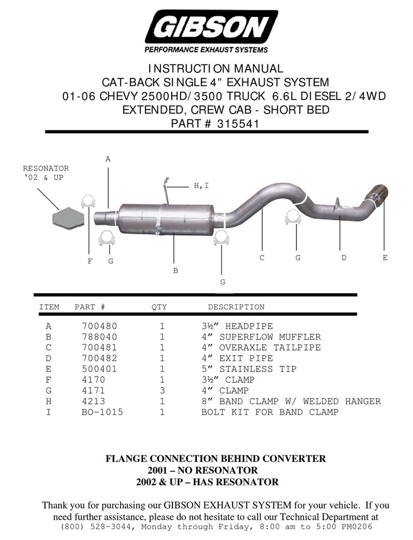 Gibson 315541 Manuel utilisateur