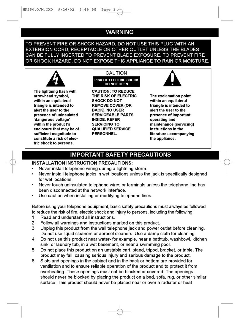 Hello Kitty HK250 Manuel utilisateur Hello Kitty HK250 Manuel utilisateur