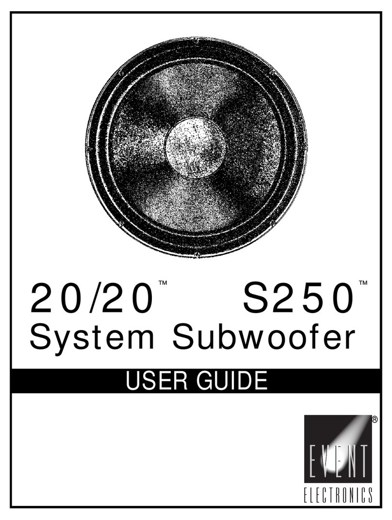 Event electronics S250 TM Manuel utilisateur