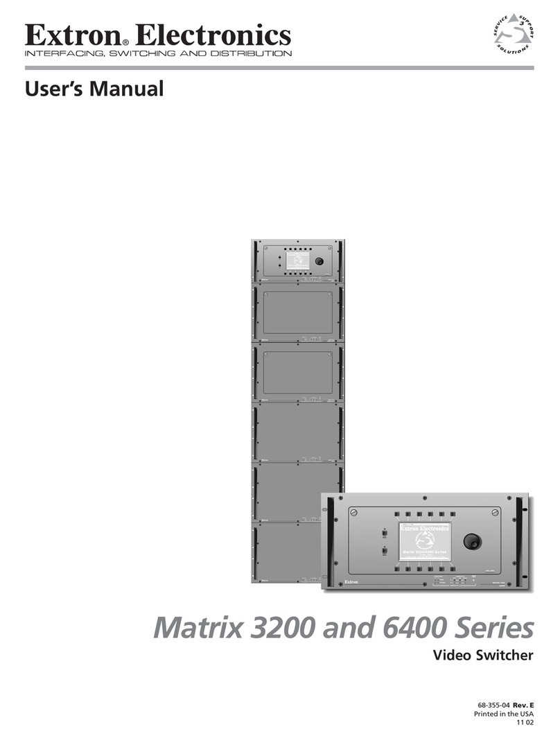 Extron electronics Matrix 3200 Series Manuel utilisateur
