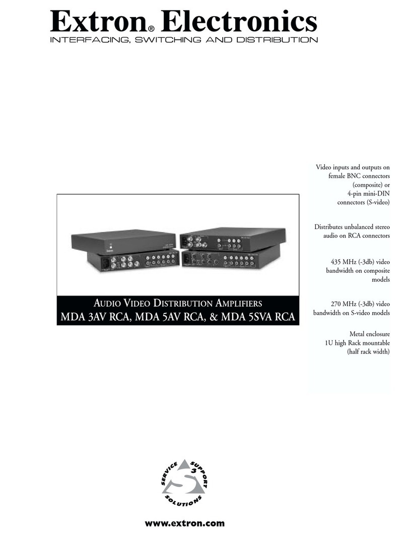 Extron electronics MDA 3AV RCA Manuel utilisateur