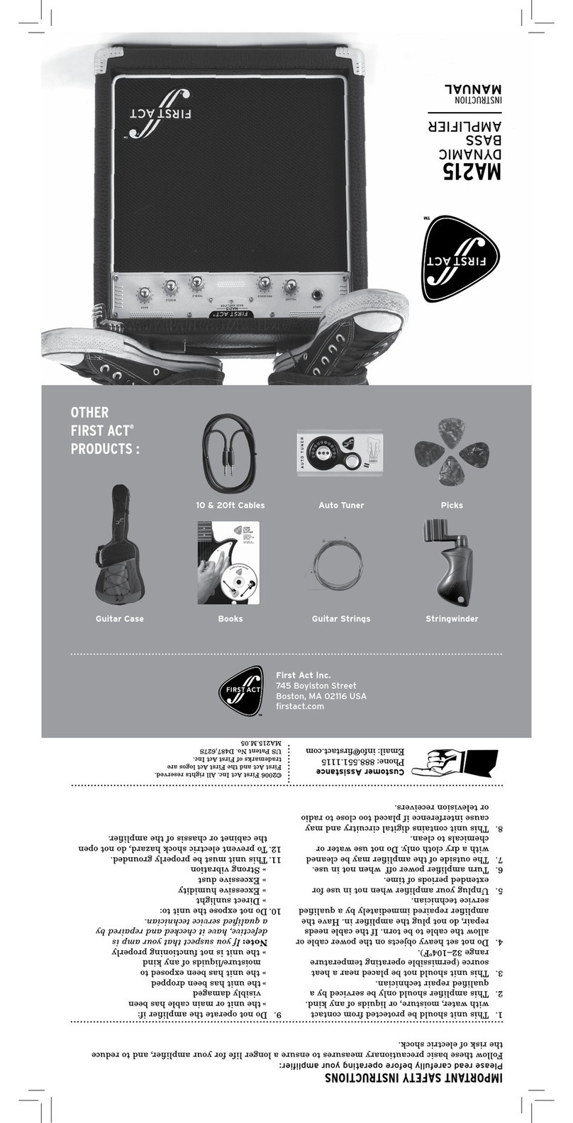 First Act MA215 Manuel utilisateur