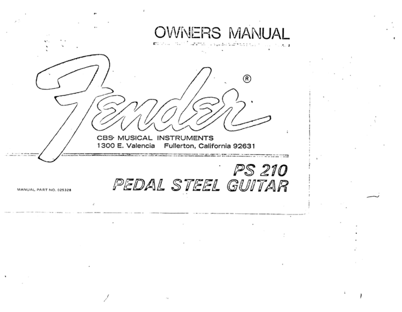 Fender PS 210 Manuel utilisateur