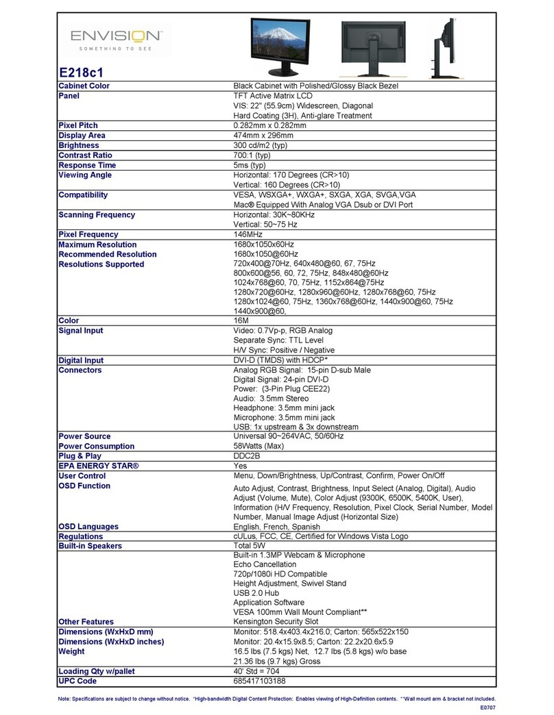 Envision E218C1 Manuel utilisateur