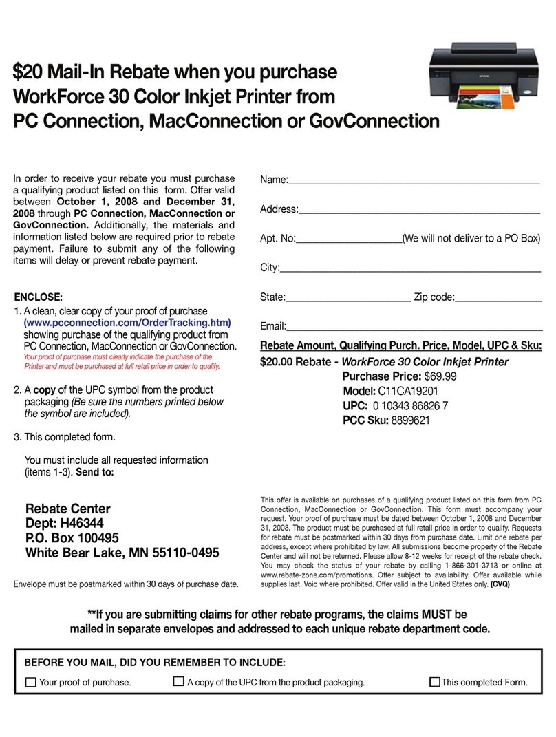 Epson C11CA19201 - WorkForce 30 Color Inkjet... Manuel utilisateur