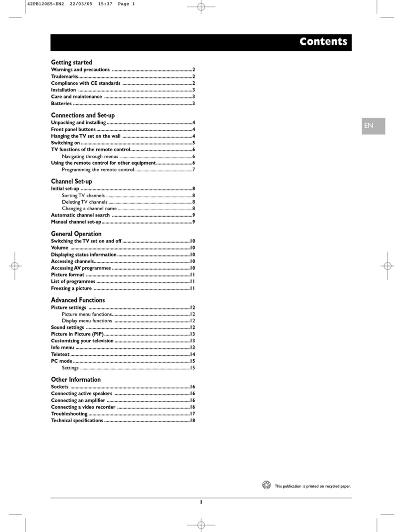 THOMSON 42PB120S5 Manuel utilisateur