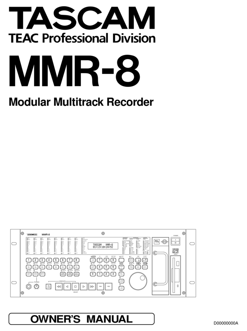 Tascam MMR-8 Manuel utilisateur
