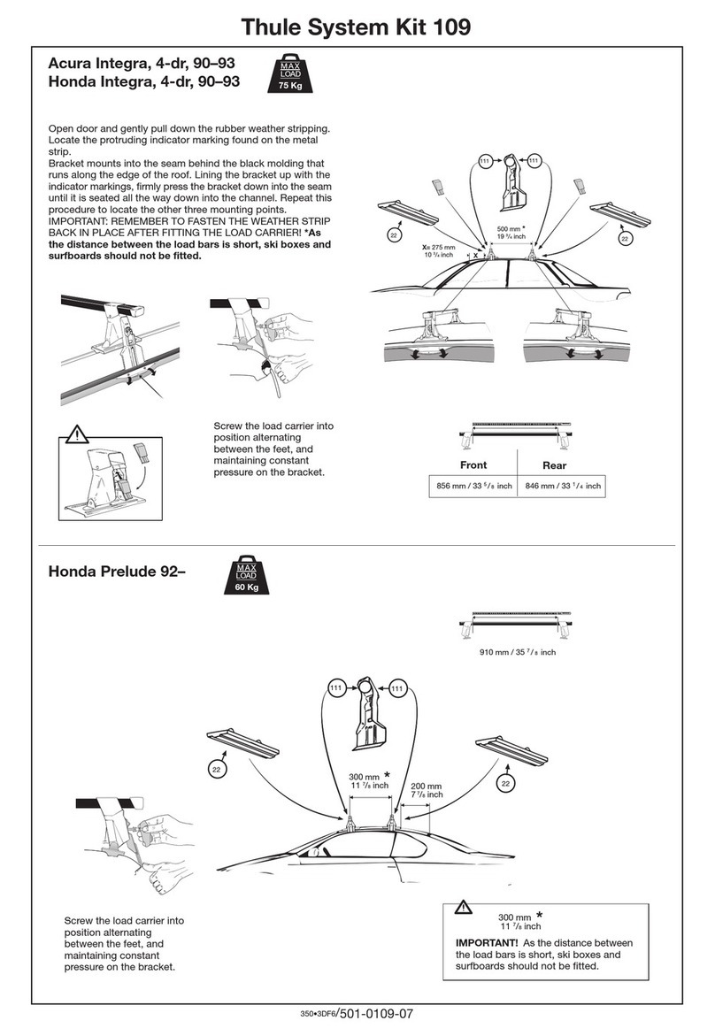 Thule 109 Mode d’emploi Thule 109 Mode d’emploi