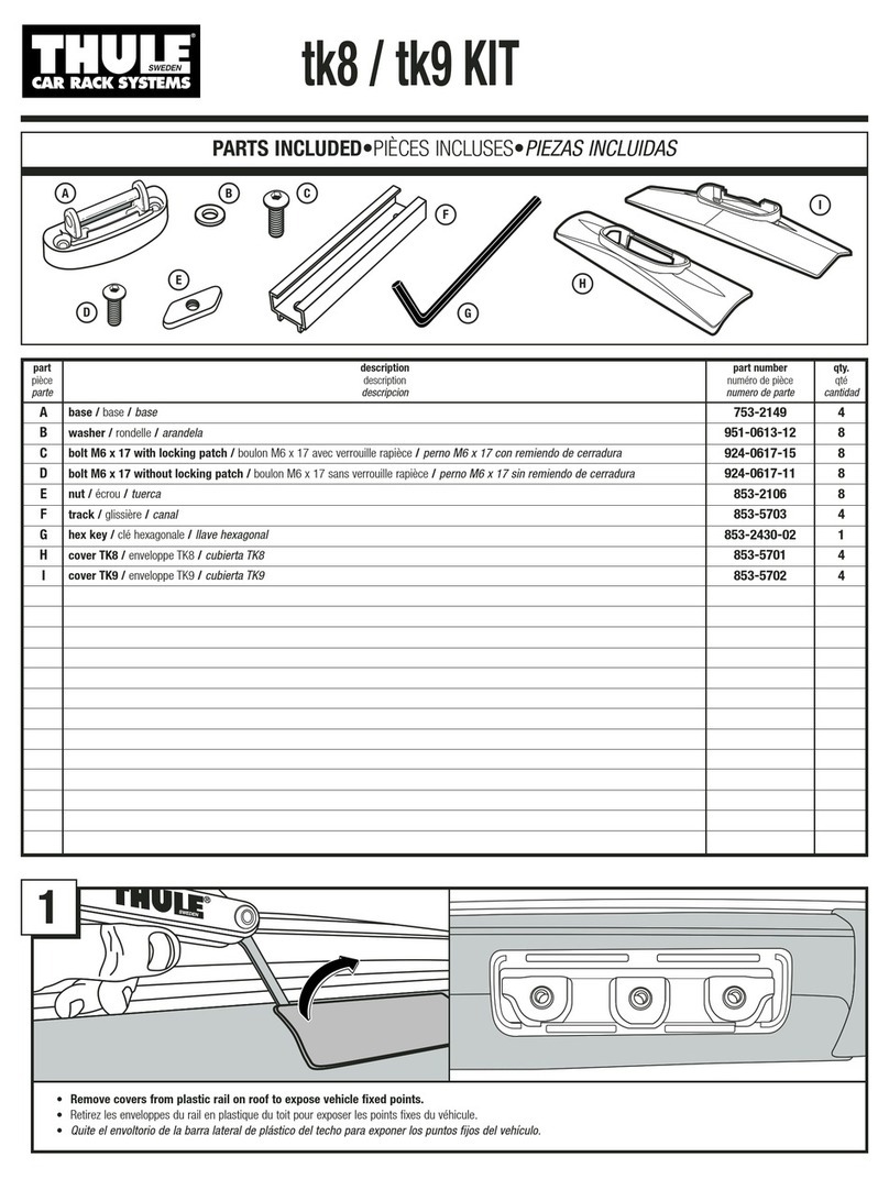 Thule TK8 Manuel utilisateur