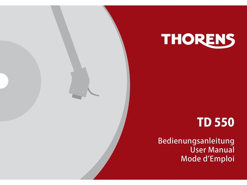 THORENS TD 550 Manuel utilisateur