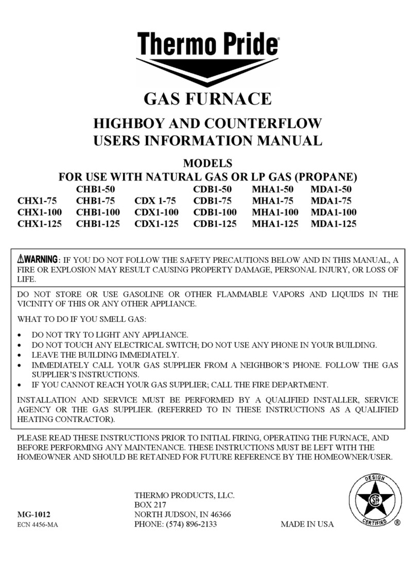 Thermo Pride CDB1-125 Mode d’emploi